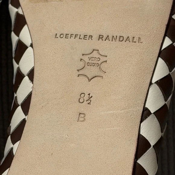 Loeffler Randall Leonie Chocolate/Cream Woven Ballet Flat - Picture 10 of 11